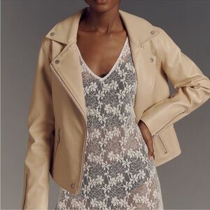 Anthropologie The Saige faux Leather moto jacket sz XL NWT